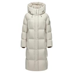 坦博尔新款冬运动羽绒服女户外防风中长款加厚外套保暖90绒680蓬