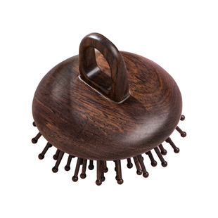 黑檀木指环按摩梳气囊气垫梳子头部经络梳头皮家用男女士长发专用