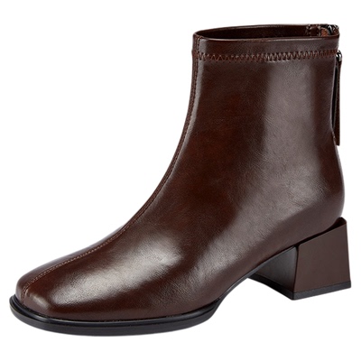 达芙妮2025超火法式小短靴女