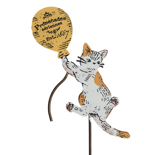 铁艺猫咪花插可爱动物插牌装饰ins风花园杂货绿植花盆装饰品怀旧