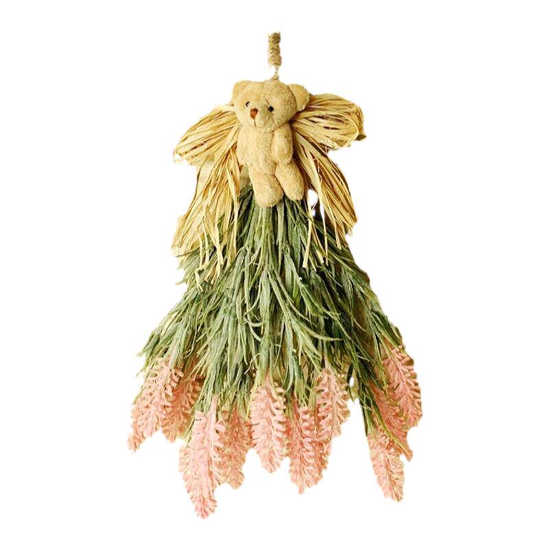 法式乡村普罗旺斯仿真薰衣草小熊吊垂壁挂把束店面橱窗家居装饰