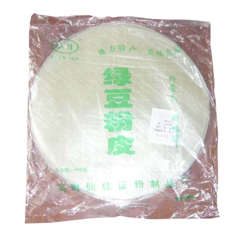 绿豆粉皮仙佳400gx4袋干货凉皮水晶凉拌菜宽粉大拉皮正宗定陶特产