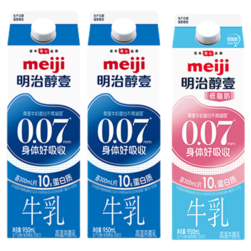 meiji明治牛奶醇壹牛乳950mL组合