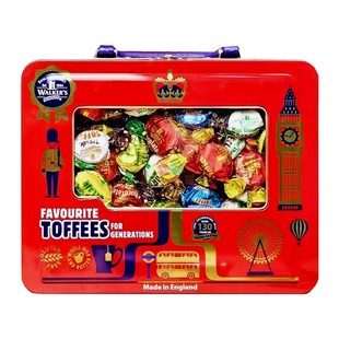 英国进口零食walkers沃尔克斯什锦太妃糖软糖手提包糖果礼盒308g