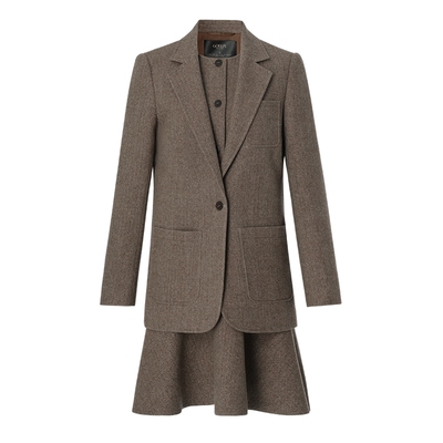 歌莉娅水洗羊毛西装套装女两件套