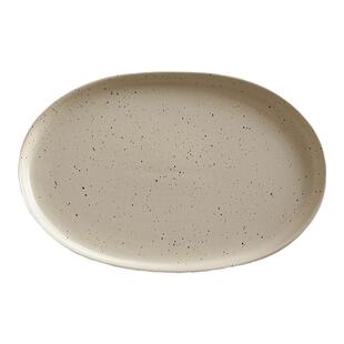 穆尼高颜值早餐盘子泼墨椭圆盘牛排餐盘甜品盘陶瓷托盘仪式感西餐