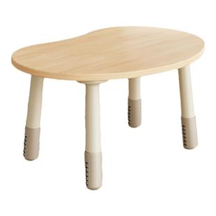 曼龙花生桌幼儿童实木桌椅宝宝游戏玩具桌可升降调节儿童学习桌子