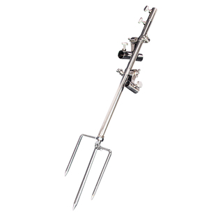 多功能鱼竿支架三合一地插炮台支架钓鱼饵料插杆不锈钢插地野钓