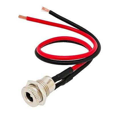 面板型DC5.5电源母座加粗纯铜线