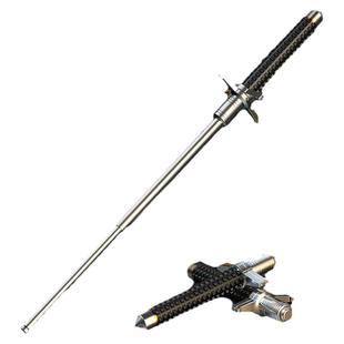 登山杖多功能防身合法武器车载破窗神器自卫三节实心伸缩便携式