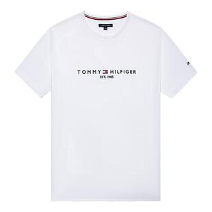 Tommy Hilfiger汤米希尔费格美版圆领短袖夏 舒适休闲纯棉T恤半袖