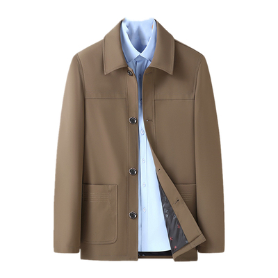 中老年轻薄宽松纽扣大码外套