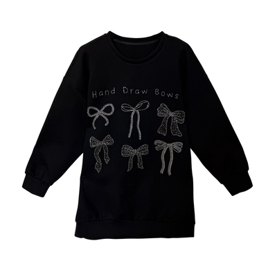 大码女装减龄烫钻卫衣宽松显瘦