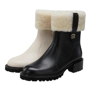 皇冠专柜正品Roberta诺贝达女鞋RA18807女鞋冬款圆头粗跟短靴