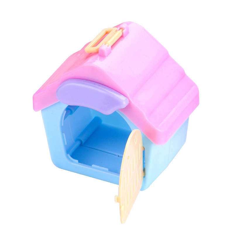 仿真迷你可爱小狗模型狗笼玩具宠物小窝过家家玩具小动物摆件收纳