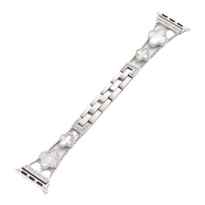 适用applewatch四叶草仿母贝表带