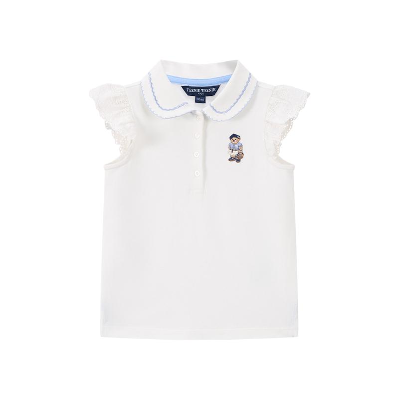 TeenieWeenieKids蕾丝飞袖Polo