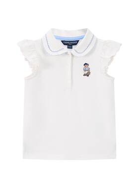 TeenieWeenieKids蕾丝飞袖Polo