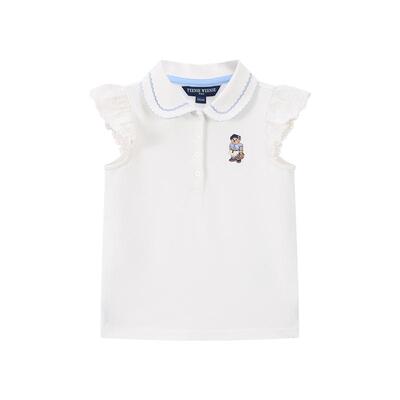 TeenieWeenieKids蕾丝飞袖Polo