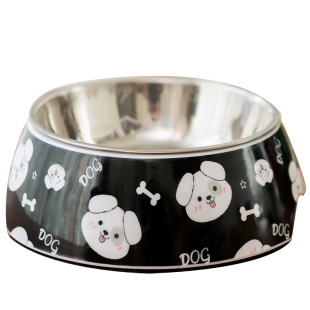 宠物碗陶瓷碗狗狗粮碗大口径不易打翻斜口保护颈椎狗碗水碗猫食盆