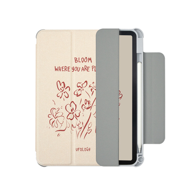 Ufology原创适用ipadair6保护壳pro2024平板mini6保护套air4/5磁吸全包air3笔槽11寸13寸苹果7/8/9/10代花朵