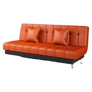 出租房PU皮革油蜡皮艺小户型沙发单双人两用公寓可折叠简易沙发床