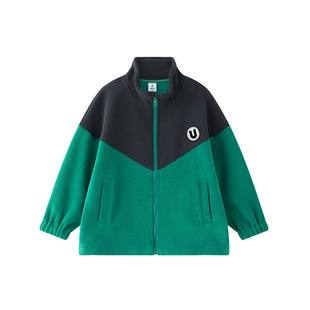 米西果加绒男童外套秋季2025新款秋冬儿童冬装摇粒绒童装羊羔绒潮