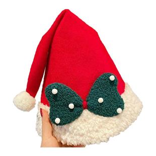 圣诞节帽子可爱蝴蝶结男生女生自拍儿童成人拍照道具节庆活动物料