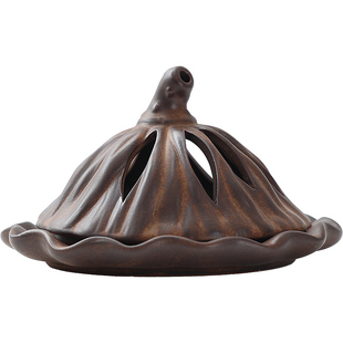 中国风禅意莲蓬香薰炉家用室内檀香盘香炉茶道摆件香道打香篆沉香