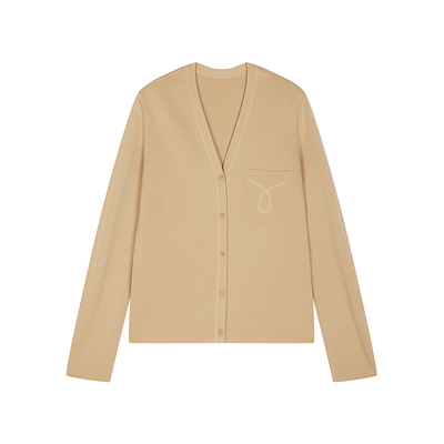 LESS美丽诺羊毛开襟针织