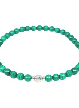 原创设计孔雀石原石女细款极细