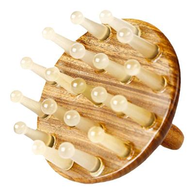 天然檀木全身通用牛角经络按摩梳