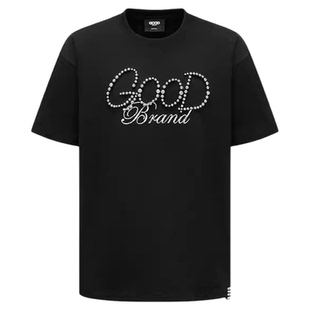 【官方正品】GOODBRAND 纯色珍珠GOOD短袖T恤 男女同款