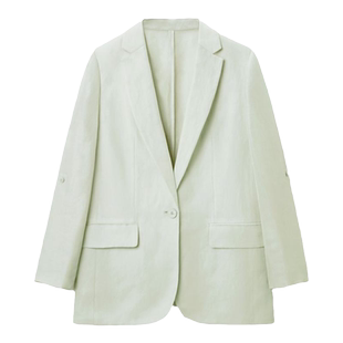 【孙俪同款】OVV春夏热卖女装19MM丝麻休闲西服外套