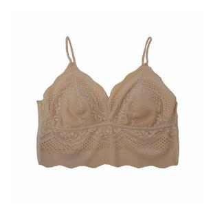 美背内衣2025新款爆款蕾丝吊带一体杯细肩带文胸一片式薄款文胸