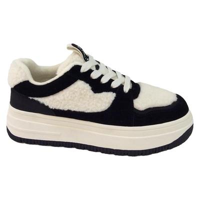 卡迪娜厚底防滑百搭保暖圆头女鞋