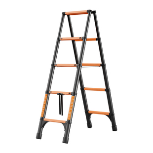 可行走人字梯子多功能加厚工程伸缩折叠梯子家用便携升降电工楼梯