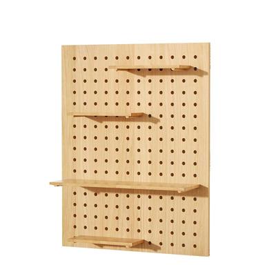 实木洞洞板置物架定制造型墙入户