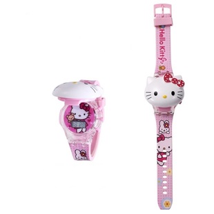 哈喽kt猫电子表发光带音乐keiti猫手表儿童玩具粉kitty猫礼物女童
