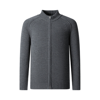 【杉杉官方】可机洗羊毛针织开衫