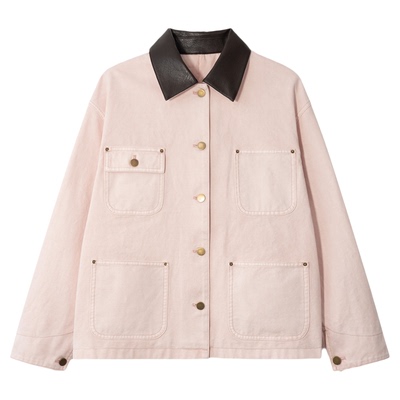 COCO ZONE 刘 一一 “春日明信片”100棉翻领单排扣外套 CF1A0331