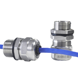 蓝江LAND M牙不锈钢电缆防水接头304防爆格兰头IP68防护密封葛兰