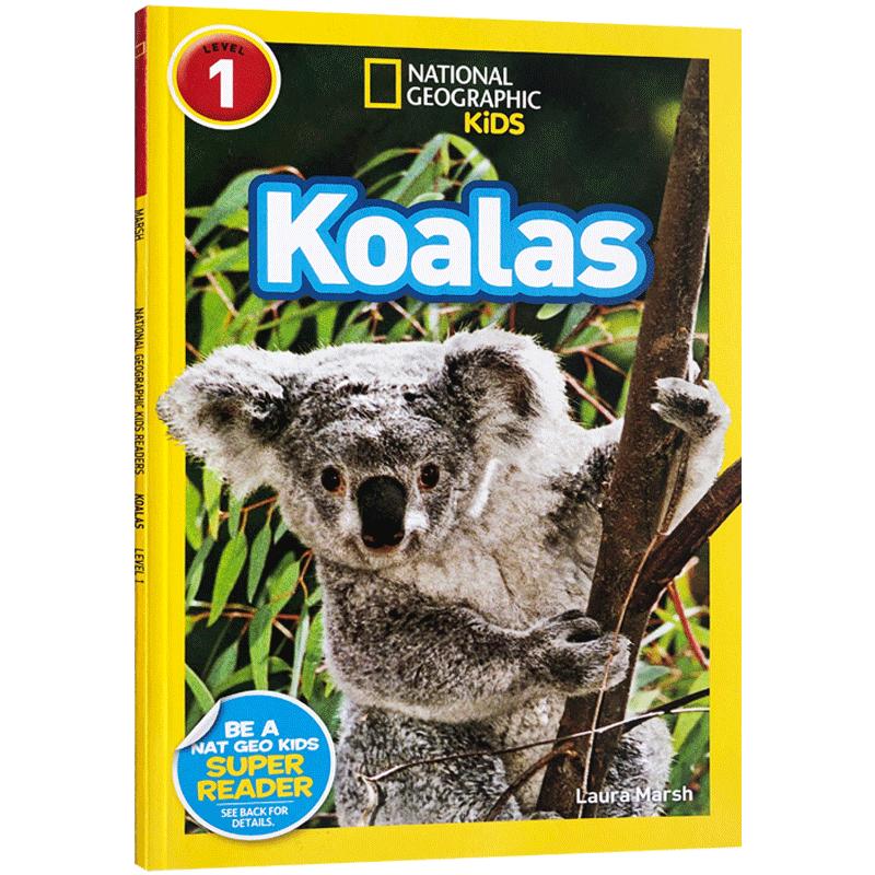 英文原版绘本 National Geographic kids Koalas 考拉 Level 1一阶段 美国国家地理分级阅读低幼读物儿童科普图画书