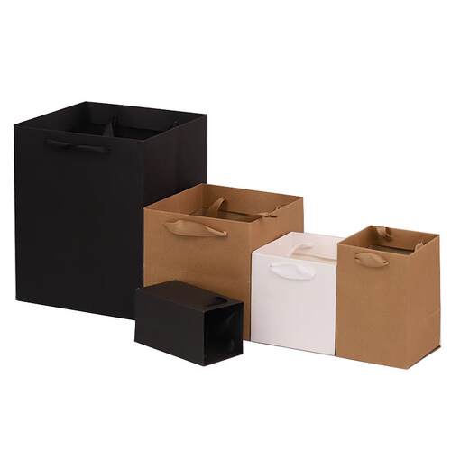 加厚宽底礼品袋 方形简约礼盒 婚庆鲜花卡纸礼物袋