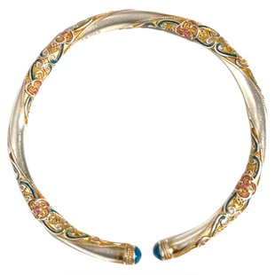 Yangui燕归「日暮青云」国风新中式宫廷足银999.9重工轻奢手镯女