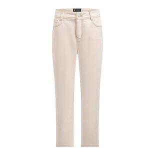 【绵柔加绒】暇步士女装2025冬季简约休闲雾白锥型牛仔裤百搭长裤