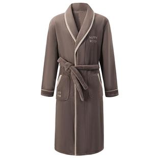 睡袍男士睡衣冬季珊瑚绒加厚加绒男款秋冬法兰绒长款浴袍冬款浴衣