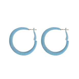 《赛里木湖》法式植绒圈圈耳环女小众设计高级耳饰耳钉2026新款