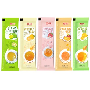 香约蜂蜜柚子茶果酱水果茶35g条散装冲饮冲调便携饮品柠檬蜜桃味