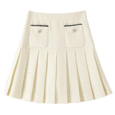 BANANABABY小香风百褶短裙